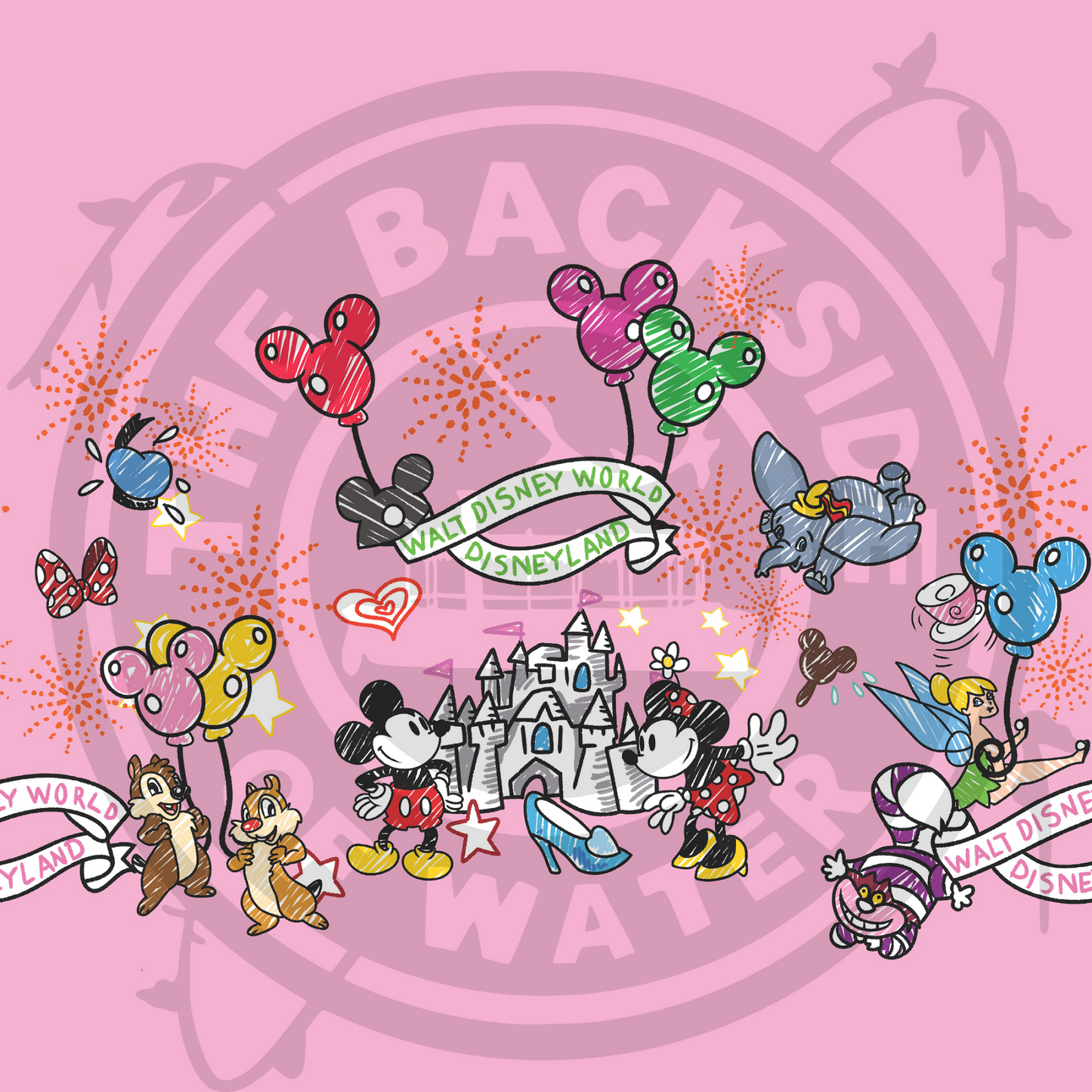 DB Sketchy - Main Border Lt Pink