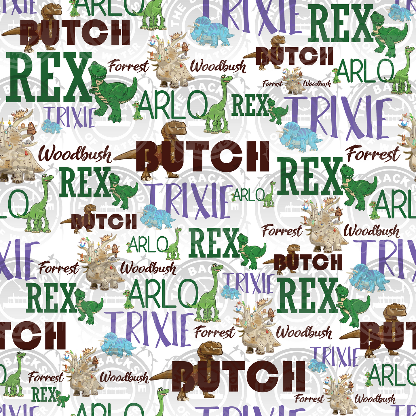 Disney Dooney Dinos - White Name Tags