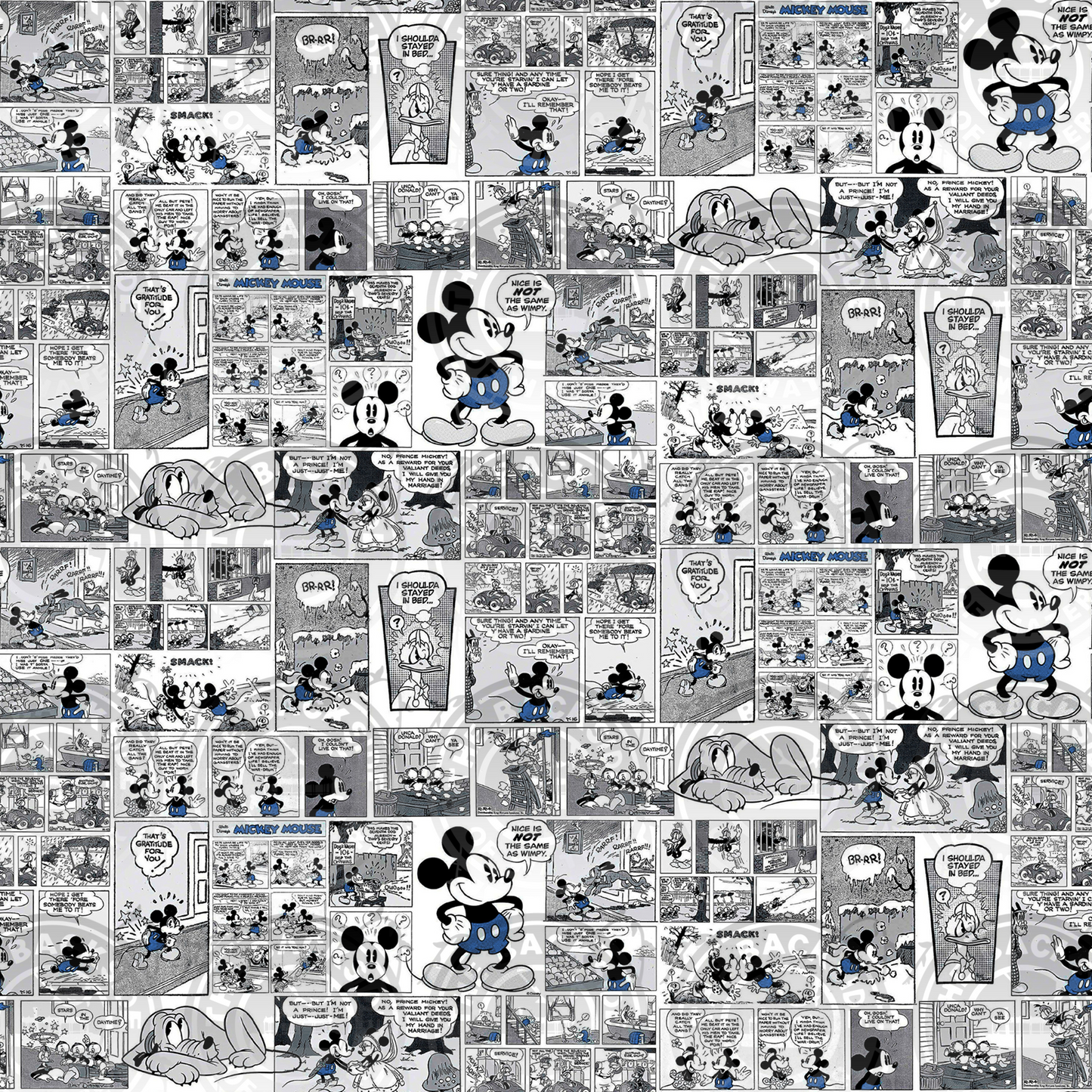Newspaper Mickey - Main Blue