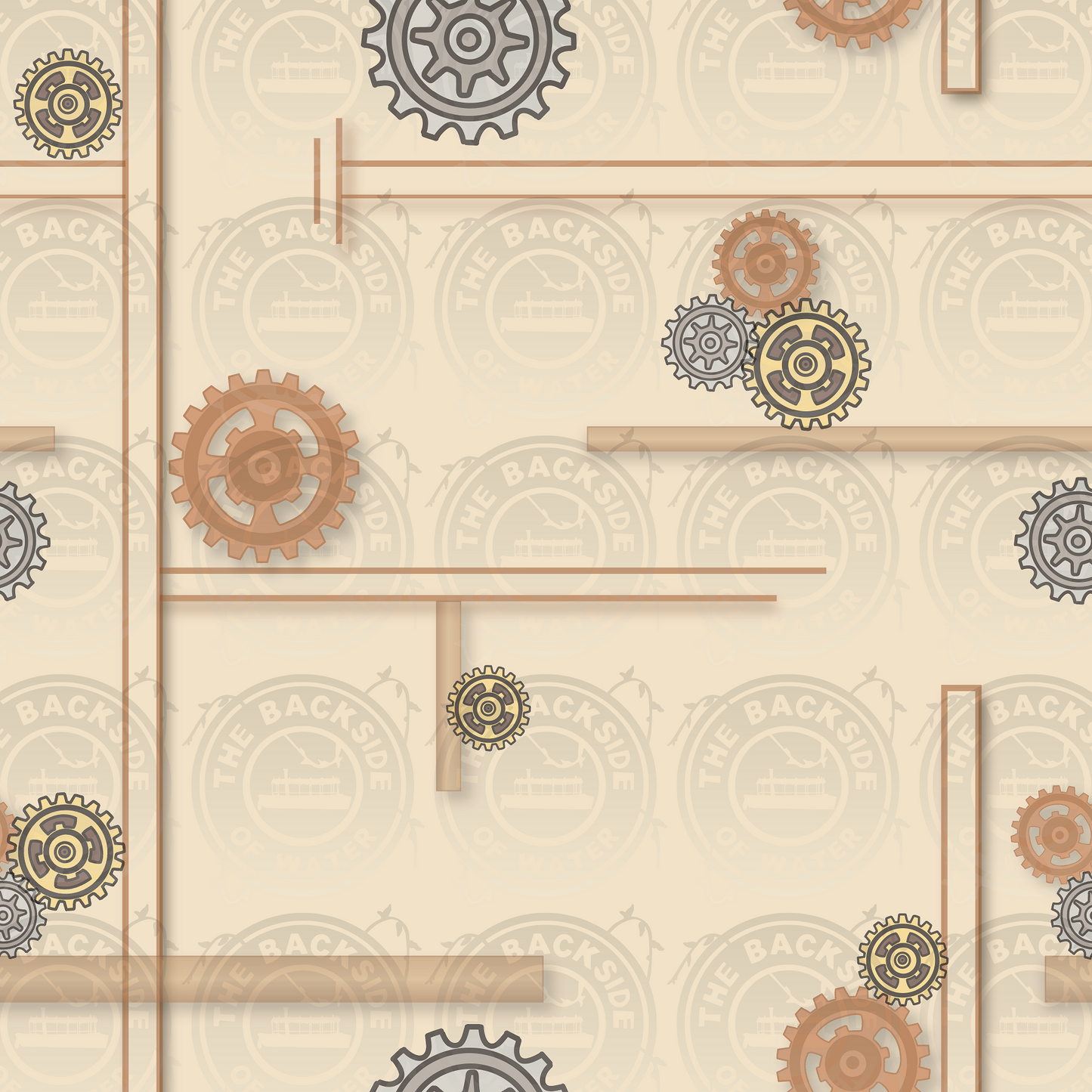 Steampunk - Bronze Schematic Coord