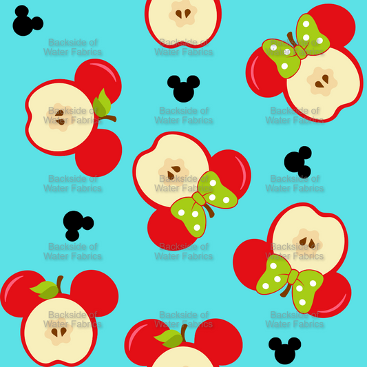 Apples - All Over Teal