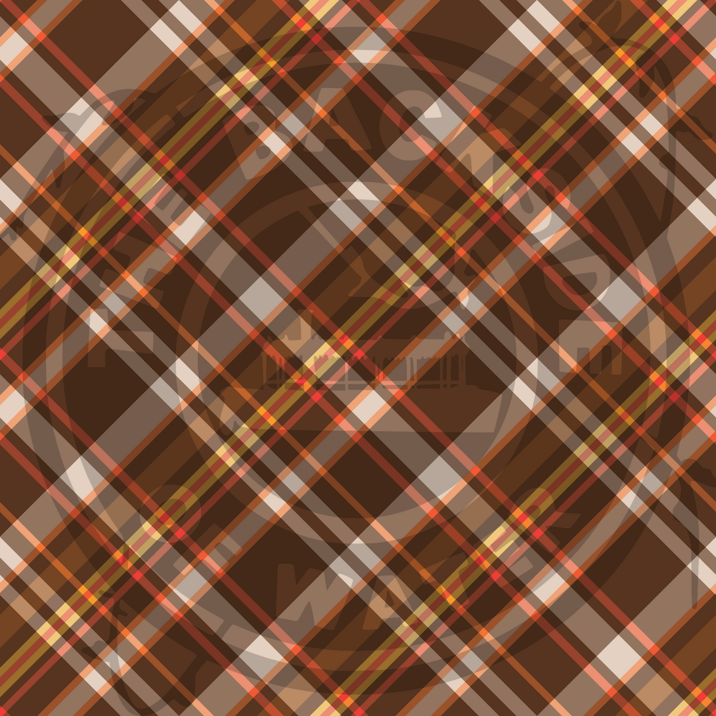 Fall Chipmunks - Brown Plaid