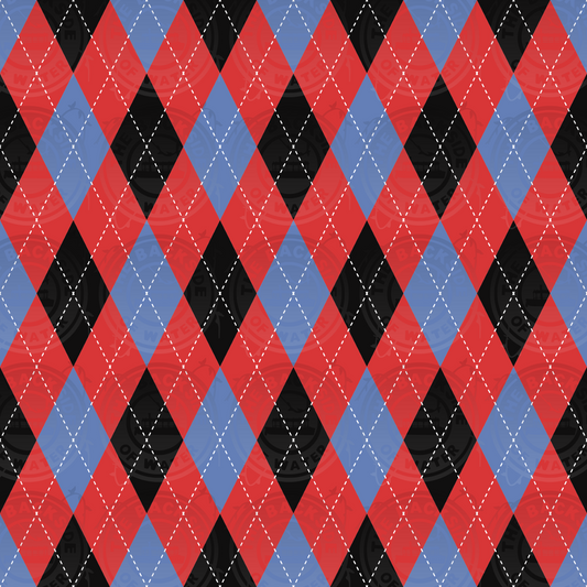 City Mouse - Red Blue Argyle