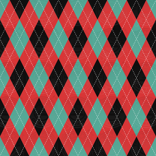 City Mouse - Red Green Argyle