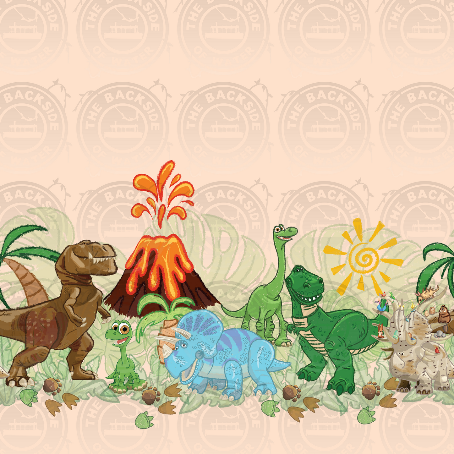 Disney Dooney Dinos - Tan Border