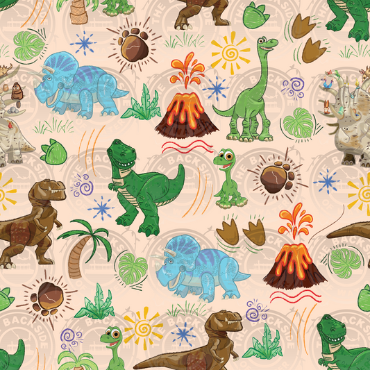 Disney Dooney Dinos - Tan Sketchy