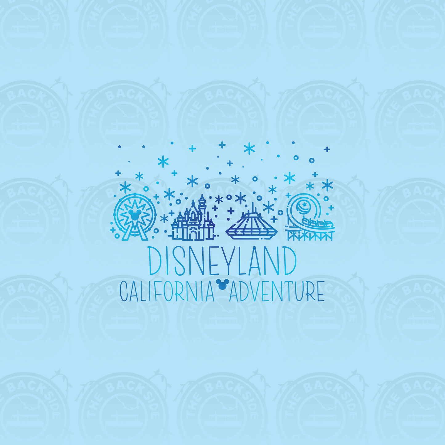 Disney Park Icons - DL Icons Blue on Blue Panel