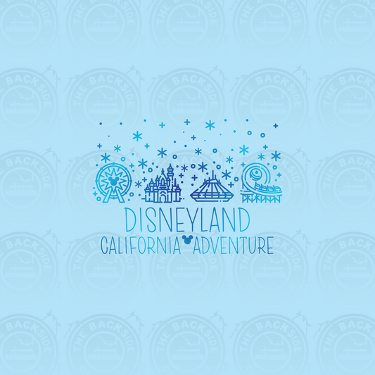 Disney Park Icons - DL Icons Blue on Blue Panel