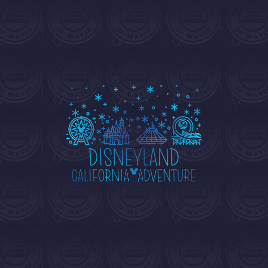 Disney Park Icons - DL Icons Navy on Blue Panel