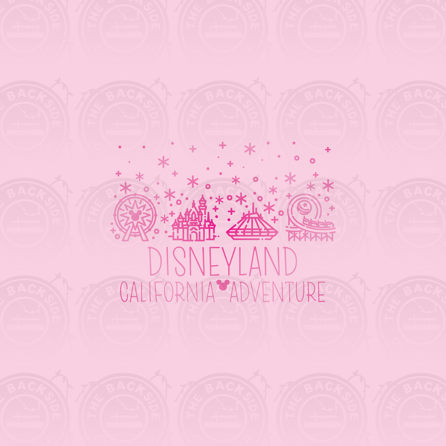 Disney Park Icons - DL Icons Pink on Pink Panel