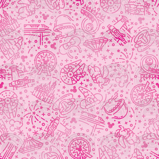 Disney Park Icons - DL Icons Pink on Pink