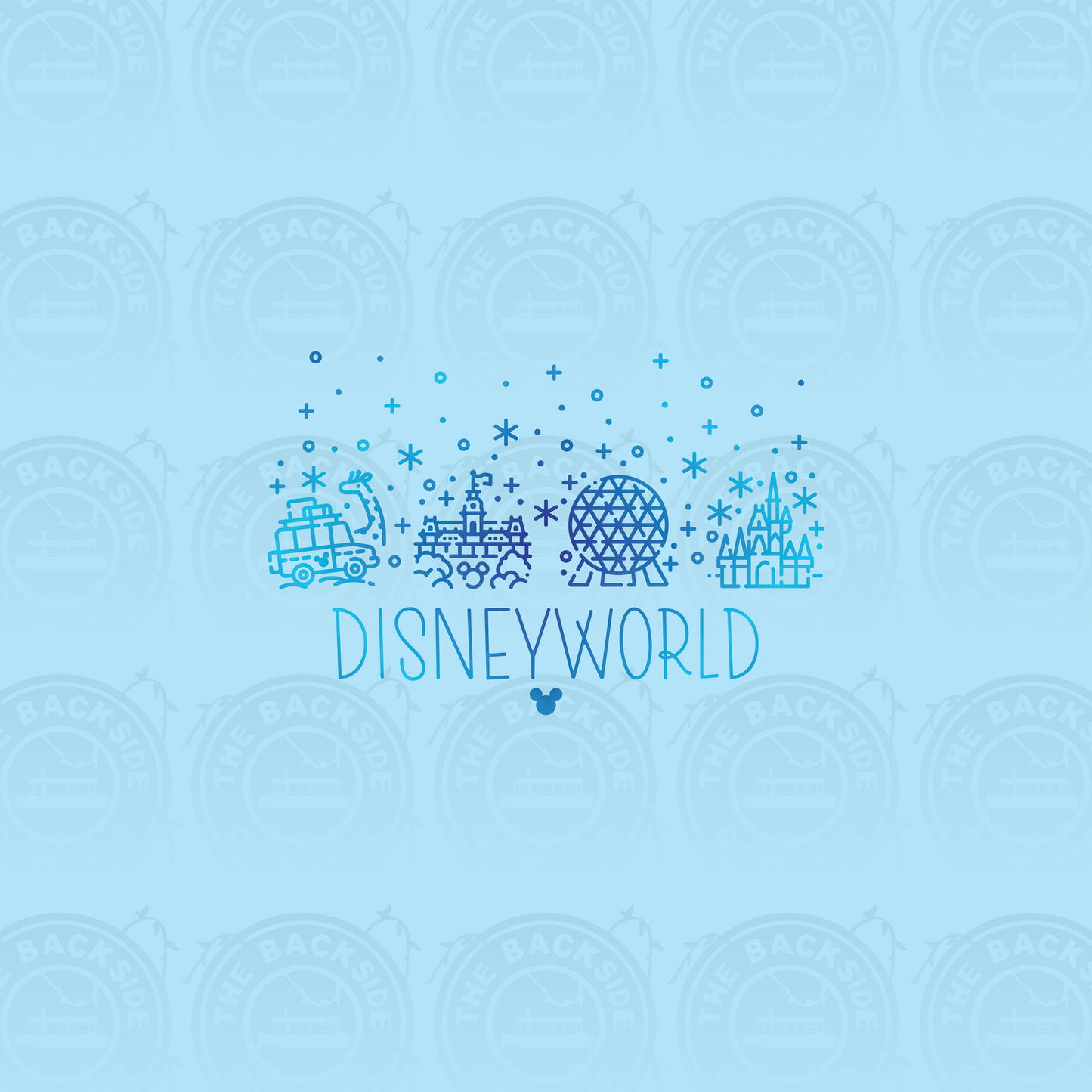 Disney Park Icons - DW Icons Blue on Blue Panel