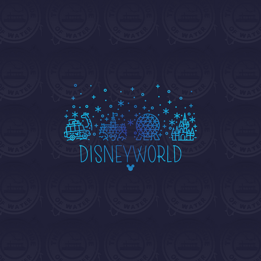 Disney Park Icons - DW Icons Navy on Blue Panel