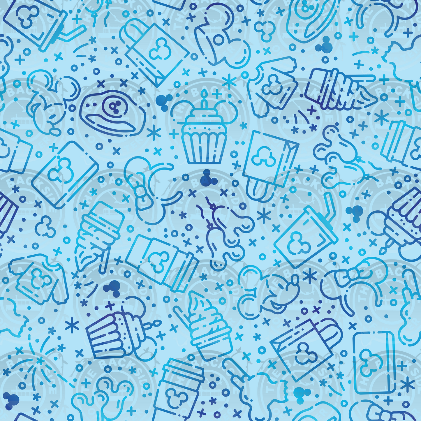 Disney Park Treat Icons - Treat Me Blue on Blue