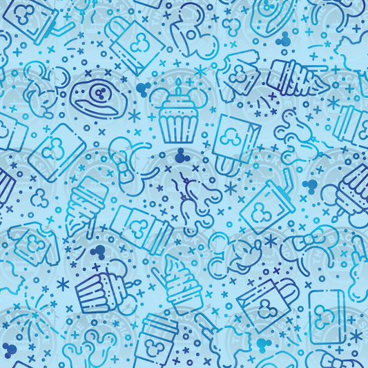 Disney Park Treat Icons - Treat Me Blue on Blue