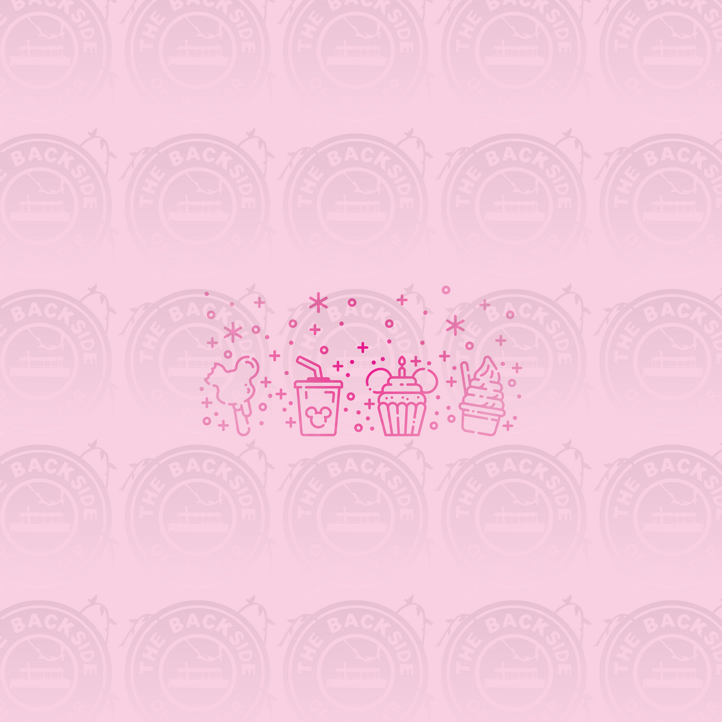 Disney Park Treat Icons - Treat Me Blue on Pink Panel