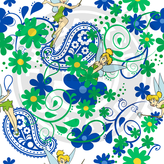 Fairy Paisley - White Scatter