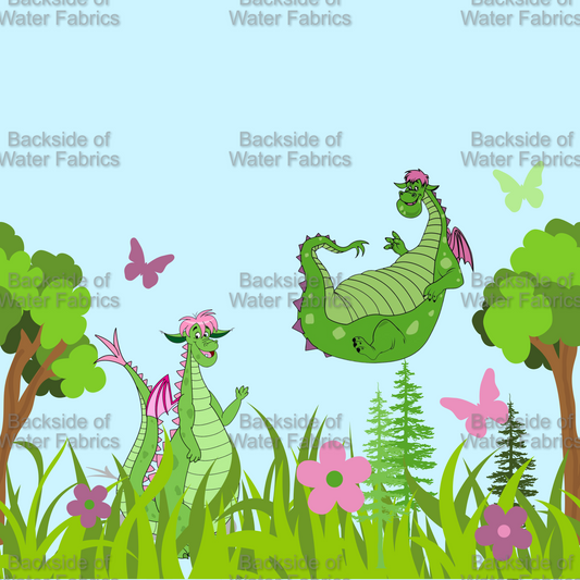 Green Dragon - Blue Border