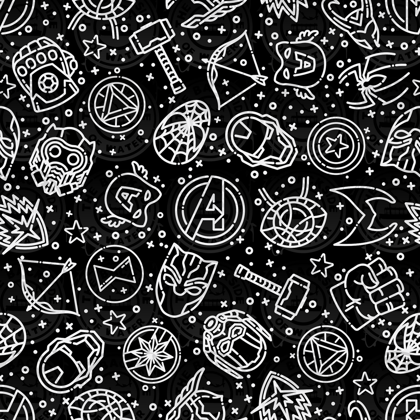 Iconic Marvel - Black on White