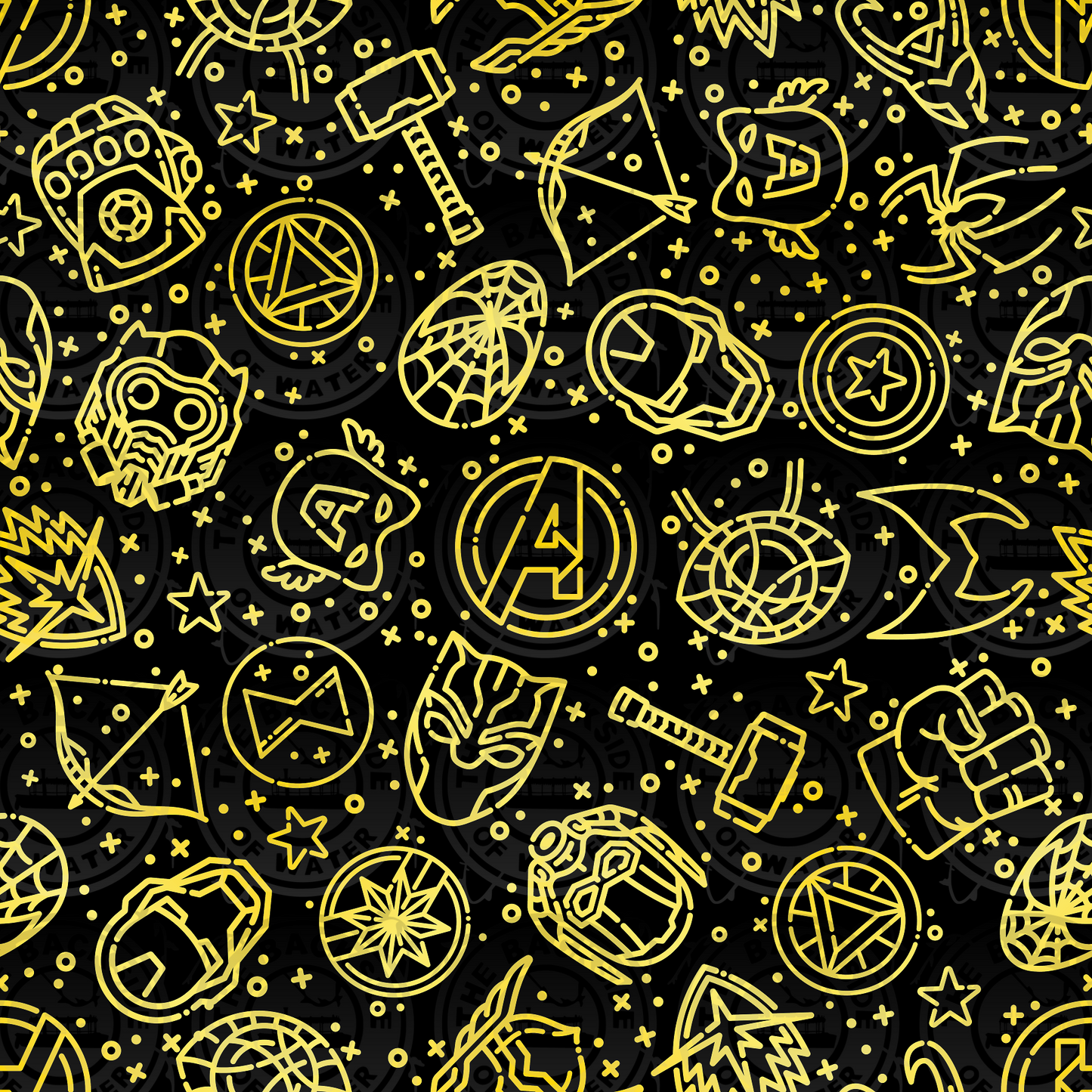 Iconic Marvel - Black on Yellow