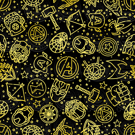 Iconic Marvel - Black on Yellow