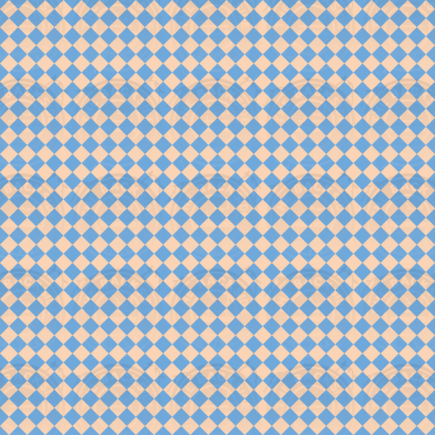 MB Small World - Blue Tan Tiny Checker