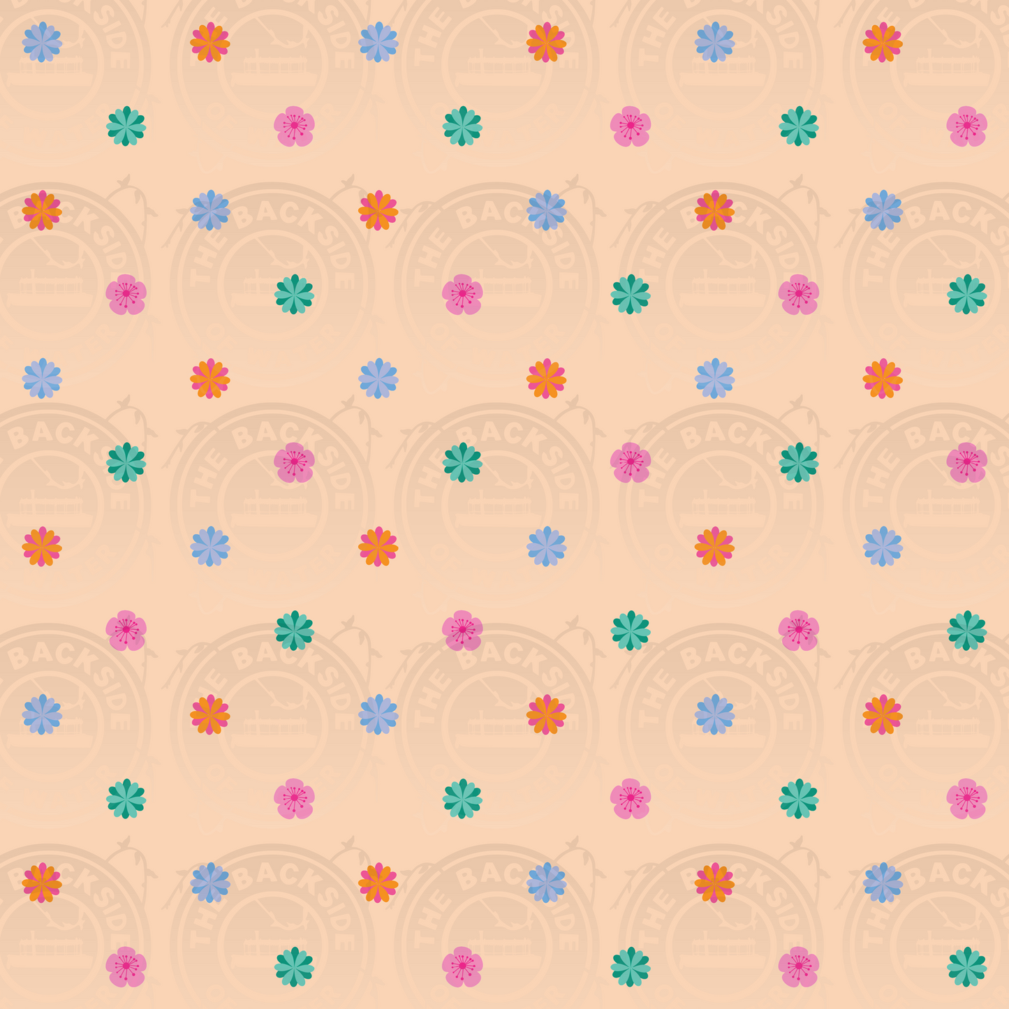 MB Small World - Flowers on Tan