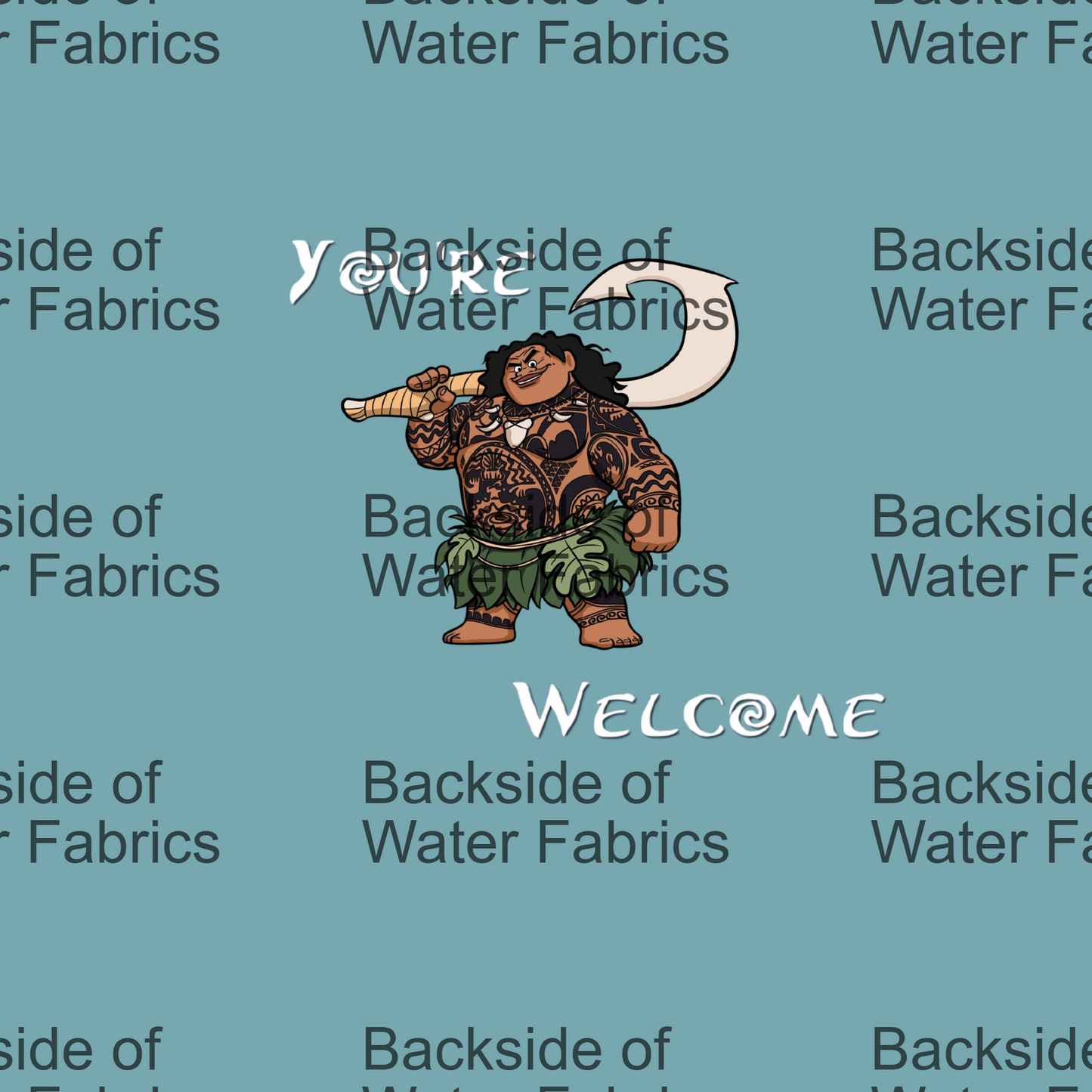 Moana - Teal Welcome Panel