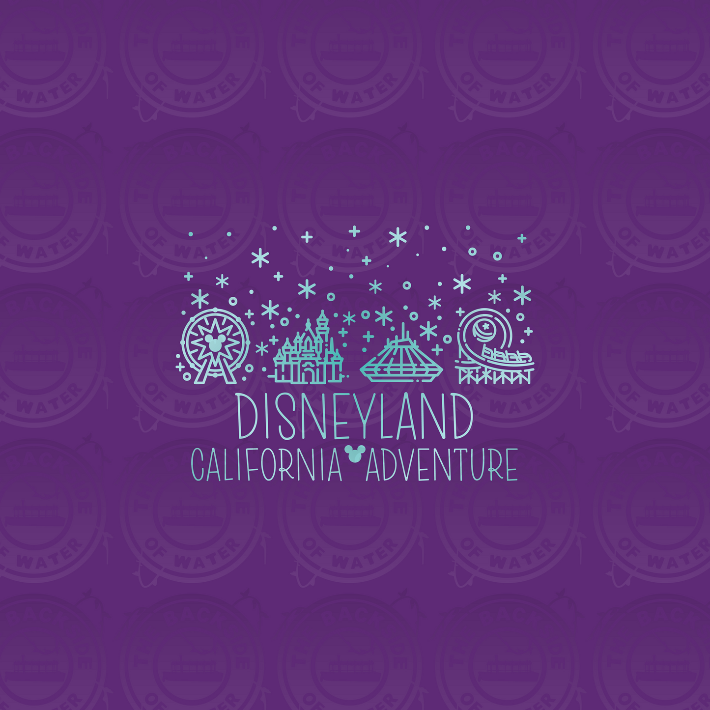 Park Icons - DL Purple on Teal Panel