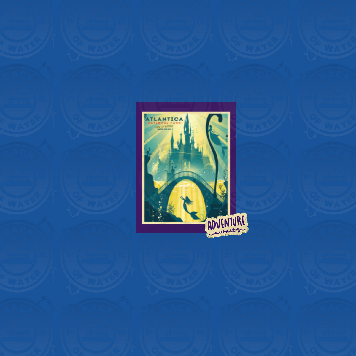 Retro Disney Travel Poster - Atlantica Panel