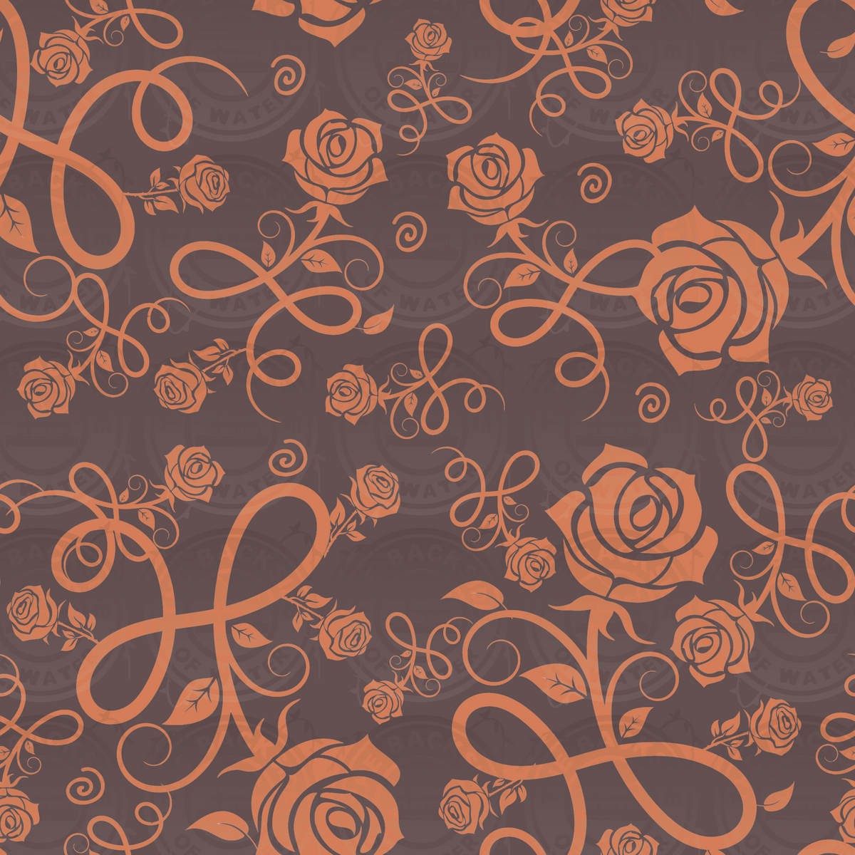 Retro Disney Travel Poster - Brown Roses