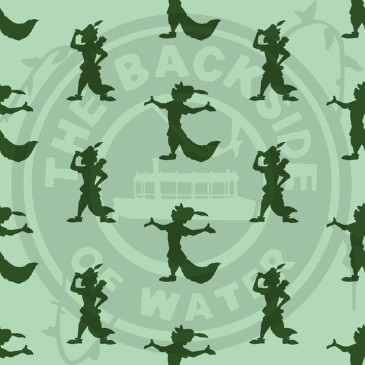 Robin Hood - Silhouette on Light Green