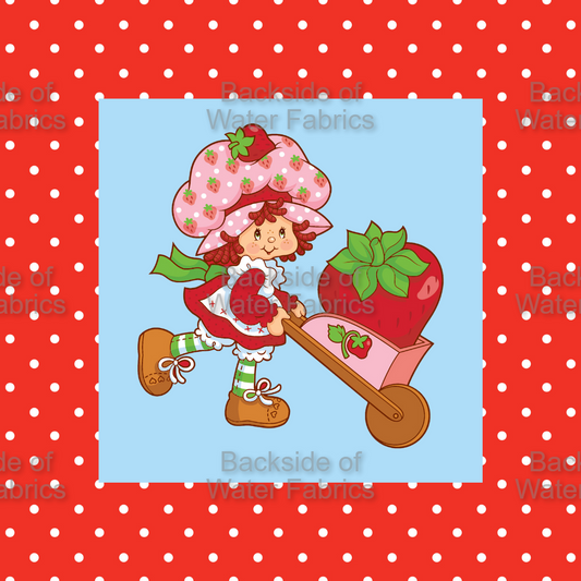 Strawberries - Girl with Wheelbarrow Panel