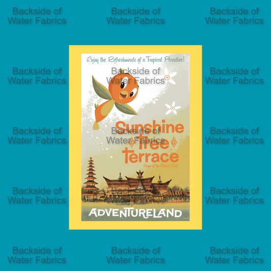 Vintage Poster - Orange Birdy Panel