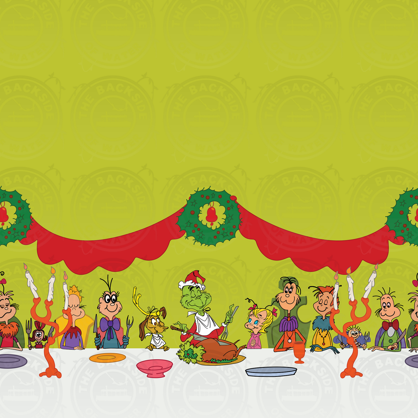 Grinch Christmas 1966 - Dinner Border